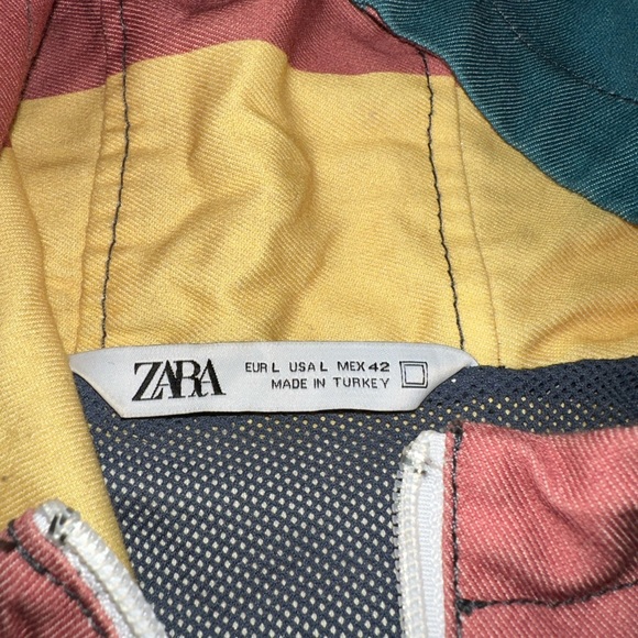 Zara- Men’s Hooded Striped Lightweight Jacket- Sz Large- NWOT- WOW!!!! - Picture 6 of 7